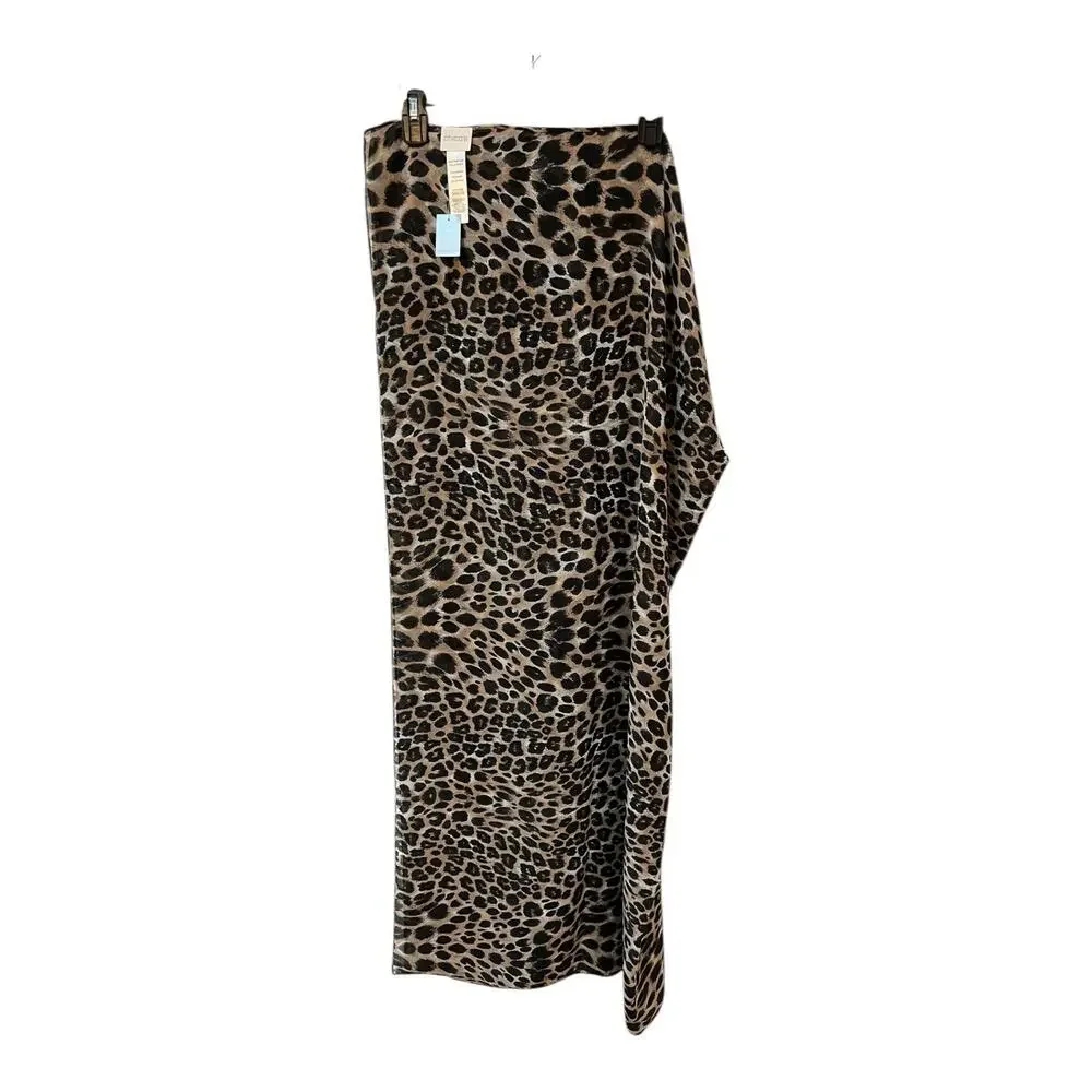 NWT Chico's Scarf Leopard Cheetah Animal Print Rayon Shawl Wrap 4’x8’ One Size